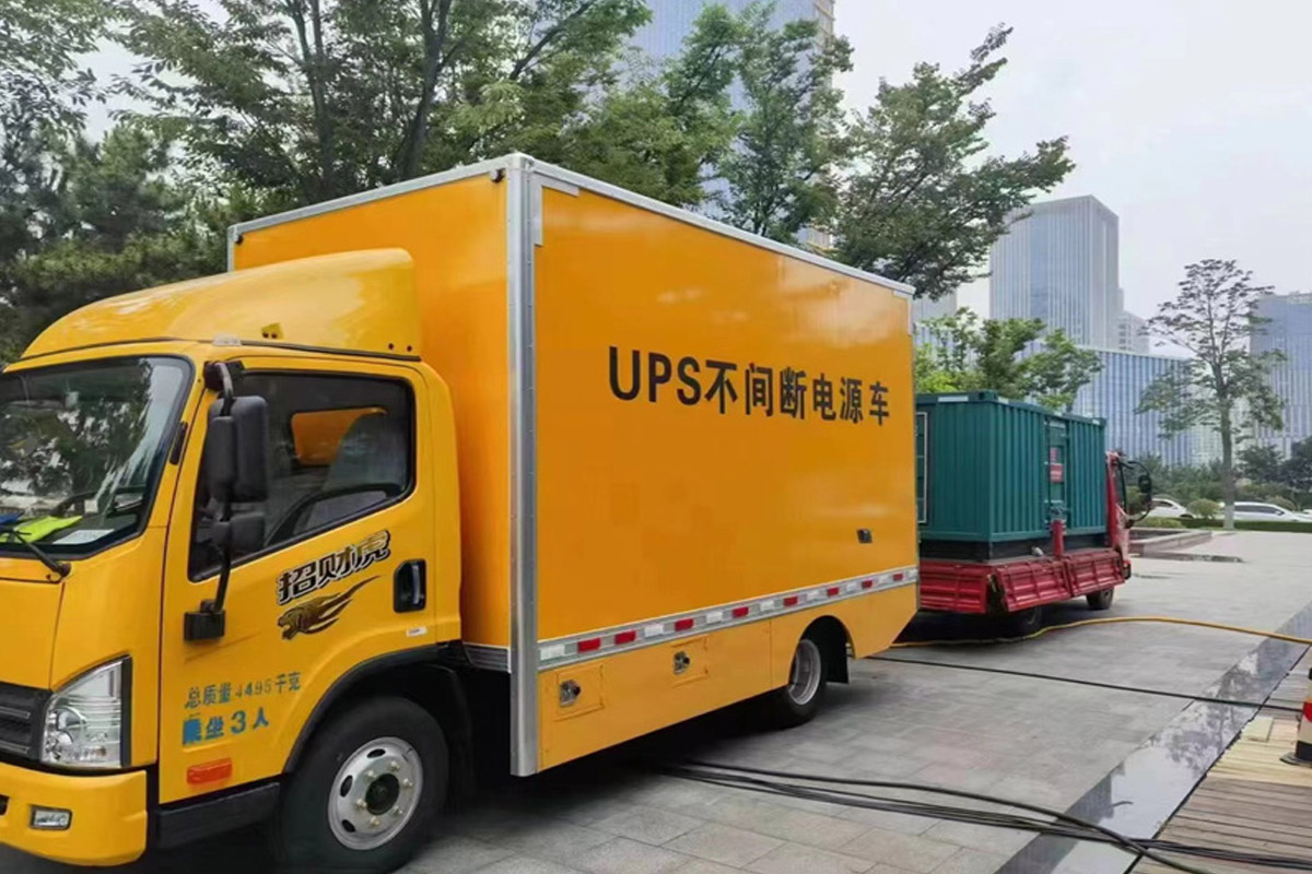 通山发电机租赁施工现场