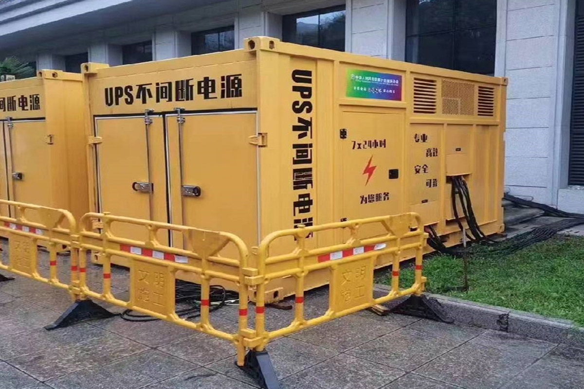 通山发电机租赁施工现场