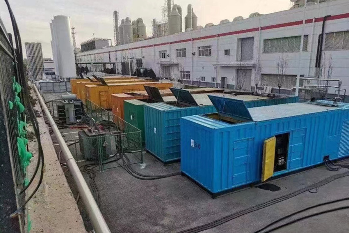 通山发电机租赁施工现场